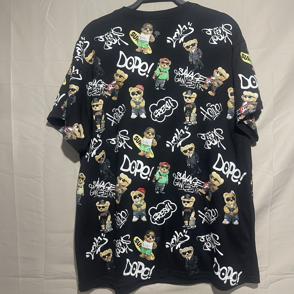 Fresh Laundry - Dope Savage Gangstar Bear Hip Hop Black Men's X Large "Y2K" - Picture 6 of 6